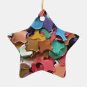 Confetti Party Carnival Colorful Paper Funny Keramisch Ornament (Voorkant)