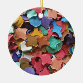 Confetti Party Carnival Colorful Paper Funny Keramisch Ornament (Voorkant)