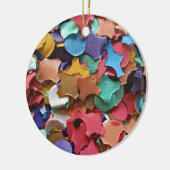 Confetti Party Carnival Colorful Paper Funny Keramisch Ornament (Links)