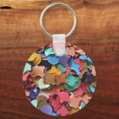 Confetti Party Carnival Colorful Paper Funny Sleutelhanger (Voorkant)
