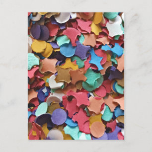 Confetti Party Carnival Colorful Paper Funny Uitnodiging Briefkaart