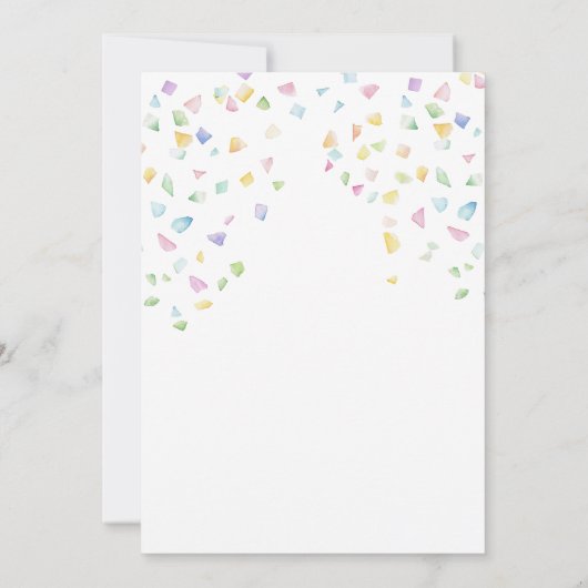 Confetti Party Forest Animals Party Petten Verjaar Kaart (Achterkant)