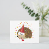 Confetti Party Hedegel Briefkaart (Staand voorkant)