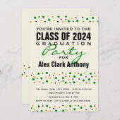 Confetti Party Invitation 2024 Afstuderen Kaart (Voorkant / Achterkant)