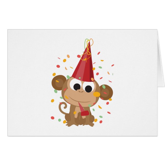 Confetti Party Monkey (Voorkant Horizontaal)