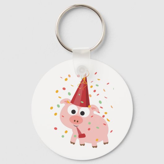Confetti Party pig Sleutelhanger (Voorkant)
