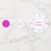 Confetti Party roze en Blue Sparkle Birthday (Voorkanten)