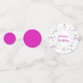 Confetti Party roze en Blue Sparkle Birthday (Achterkanten)