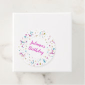 Confetti Party roze en Blue Sparkle Birthday Bedankjes Labels (In situ)