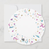 Confetti Party roze en Blue Sparkle Birthday Kaart (Achterkant)