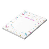 Confetti Party roze en Blue Sparkle Notitieblok (Linkerzijde)