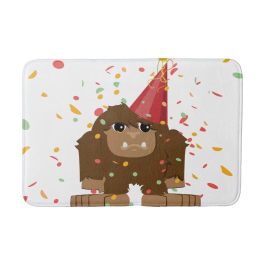 Confetti Party Sasquatch Bigfoot Badmat (Voorkant)