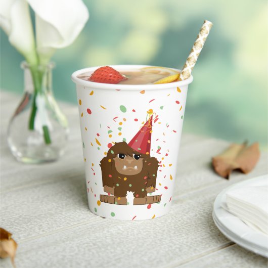 Confetti Party Sasquatch Bigfoot Papieren Bekers (Insitu)