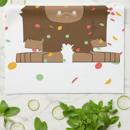 Confetti Party Sasquatch Bigfoot Theedoek (Gevouwen)