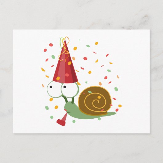 Confetti Party Slak Uitnodiging Briefkaart (Voorkant)