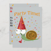 Confetti Party Time! slak Kaart (Voorkant / Achterkant)