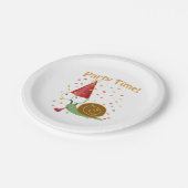 Confetti Party Time! slak Papieren Bordje (Gekanteld)