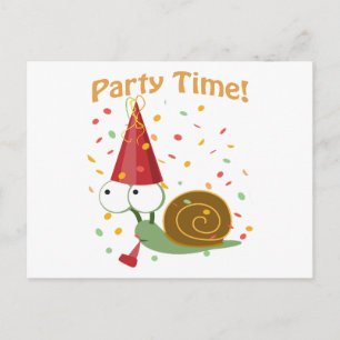 Confetti Party Time! slak Uitnodiging Briefkaart
