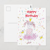 Confetti Party wit Briefkaart (Voorkant / Achterkant)