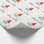 Confetti Party Yeti Cadeaupapier (Hoek)