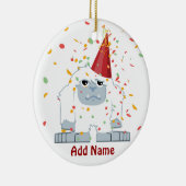 Confetti Party Yeti Keramisch Ornament (Rechts)