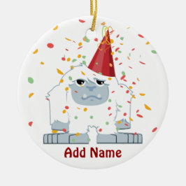 Confetti Party Yeti Keramisch Ornament