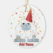 Confetti Party Yeti Keramisch Ornament (Links)