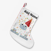 Confetti Party Yeti Kleine Kerstsok (Voorkant (Hangend))