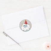 Confetti Party Yeti Ronde Sticker (Envelop)