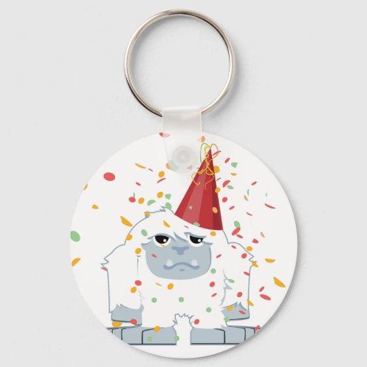 Confetti Party Yeti Sleutelhanger (Voorkant)