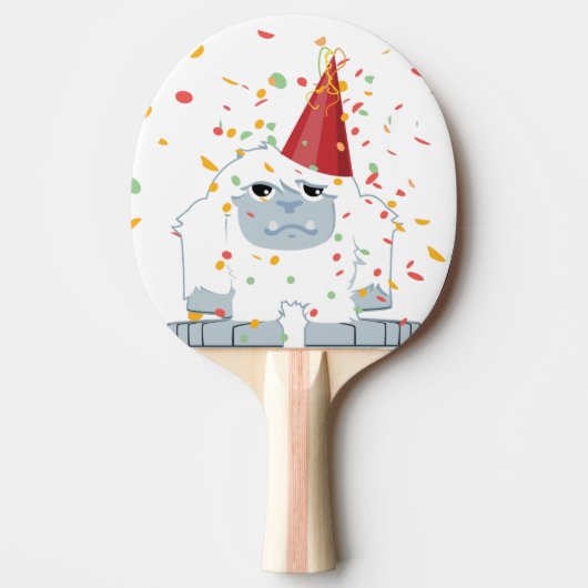 Confetti Party Yeti Tafeltennisbatje (Voorkant)