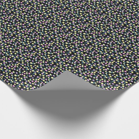 Confetti pasteelschilderspier cadeaupapier (Hoek)