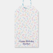 Confetti Pastels (Sprinkles) Cadeaulabel (Achterkant)