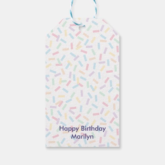 Confetti Pastels (Sprinkles) Cadeaulabel (Achterkant)
