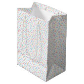 Confetti Pastels (Sprinkles) Medium Cadeauzakje (Voorkant Gekanteld)
