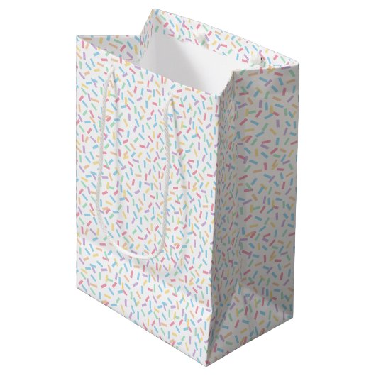 Confetti Pastels (Sprinkles) Medium Cadeauzakje (Voorkant Gekanteld)