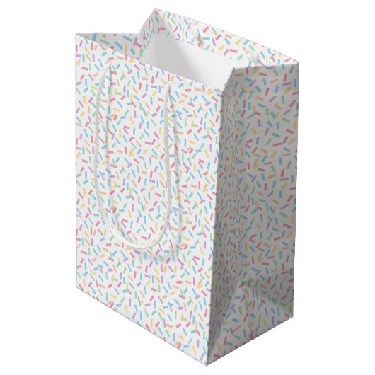 Confetti Pastels (Sprinkles) Medium Cadeauzakje (Achterkant Gekanteld)