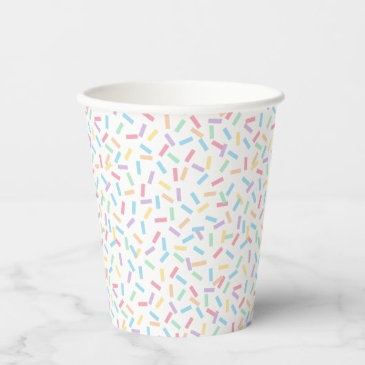 Confetti Pastels (Sprinkles) Papieren Bekers (Voorkant)