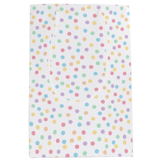 Confetti Pastels (Stippen) Medium Cadeauzakje (Voorkant)