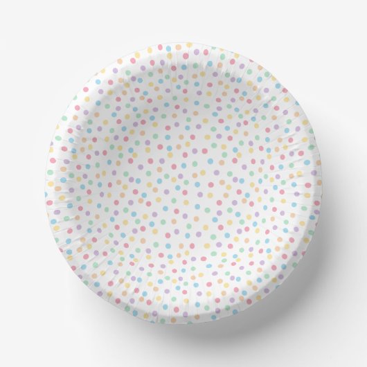Confetti Pastels (Stippen) Papieren Kommen (Voorkant)