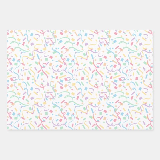 Confetti Pastels (Verrassing) Inpakpapier Vel (Voorkant 3)