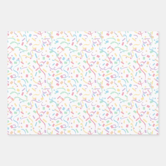Confetti Pastels (Verrassing) Inpakpapier Vel (Voorkant)