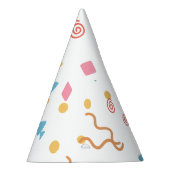 Confetti Patroon Partij Pet Feesthoedjes (Rechts)