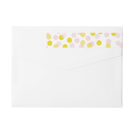 Confetti patroon roze en gele pokadots (Achterkant)