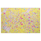 Confetti Pattern Yellow Fabric Stof (Yard (91,4 cm))
