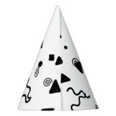 Confetti Patterned Paper Party Pet Feesthoedjes (Achterkant)