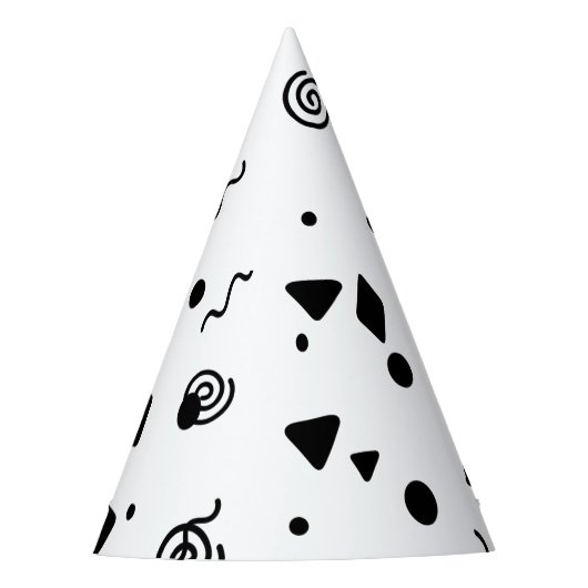Confetti Patterned Paper Party Pet Feesthoedjes (Voorkant)