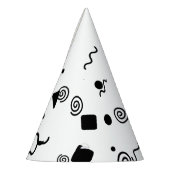 Confetti Patterned Paper Party Pet Feesthoedjes (Links)