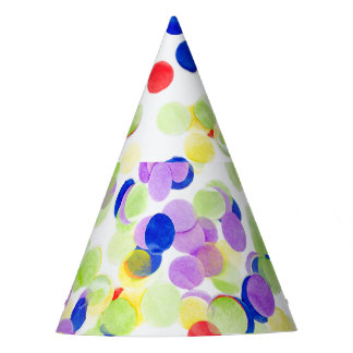 Confetti Patterned Paper Party Pet Feesthoedjes
