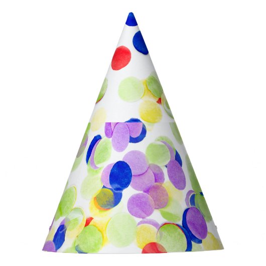 Confetti Patterned Paper Party Pet Feesthoedjes (Voorkant)
